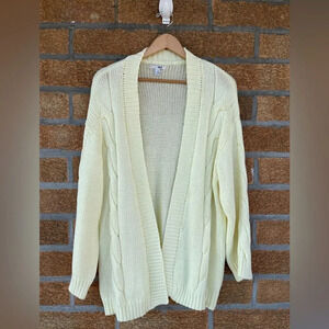 Amuse Society cable sweater cardigan medium